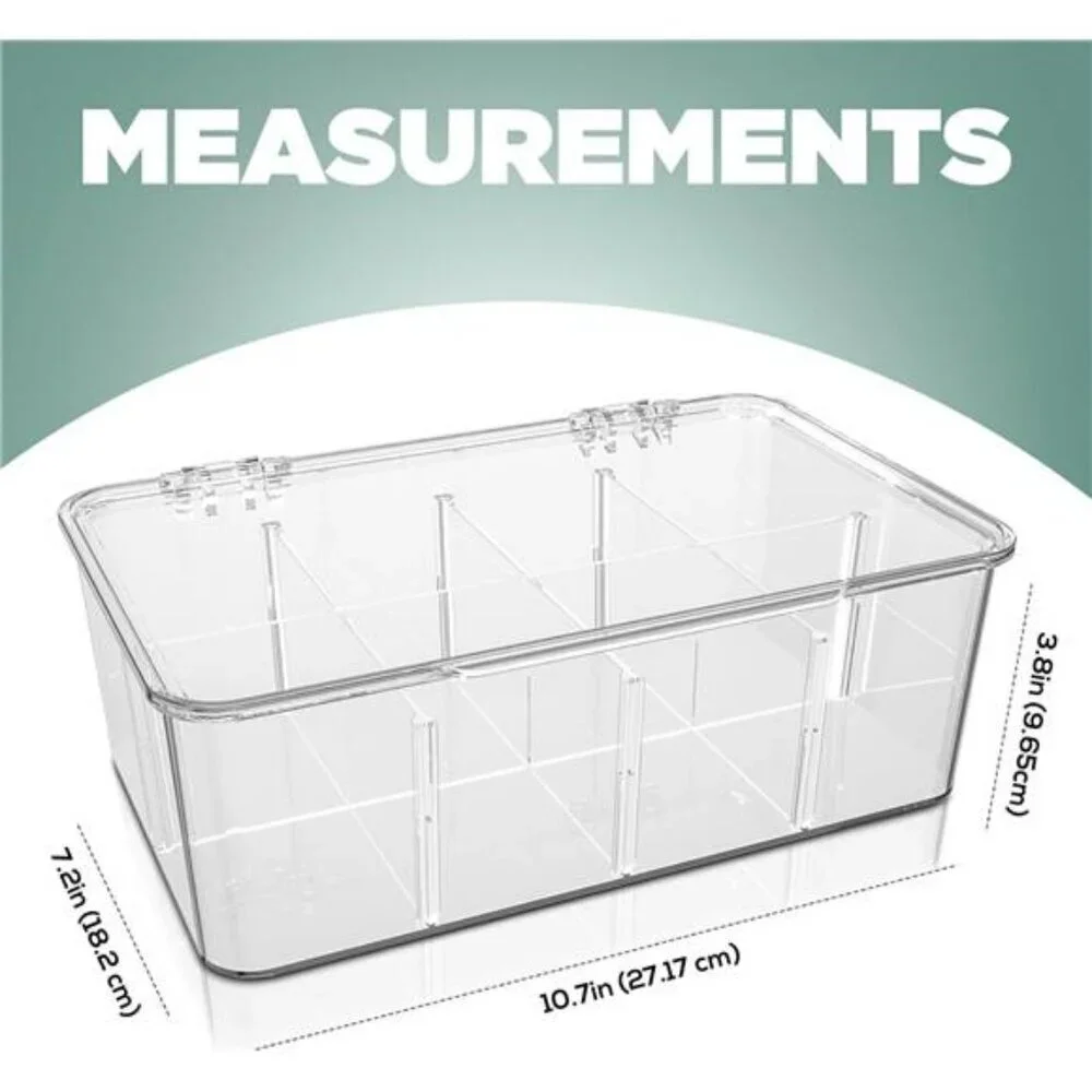 Utopia Home Tea Bag Organizer 2 Pack Stackable Clear Storage Kitchen Organizer